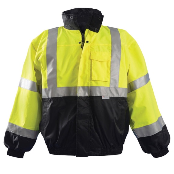 OccuNomix Premium 4-In-1 Black Bottom Bomber Jacket -- Type R Class 3 - Picture 2 of 5